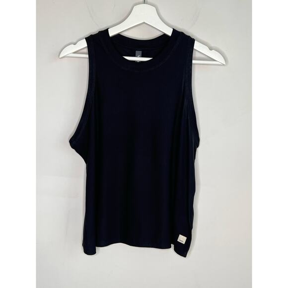 Vuori Sleeveless High Neck Energy Ultrasoft Performance Crop Tank Top Black M - Picture 2 of 7